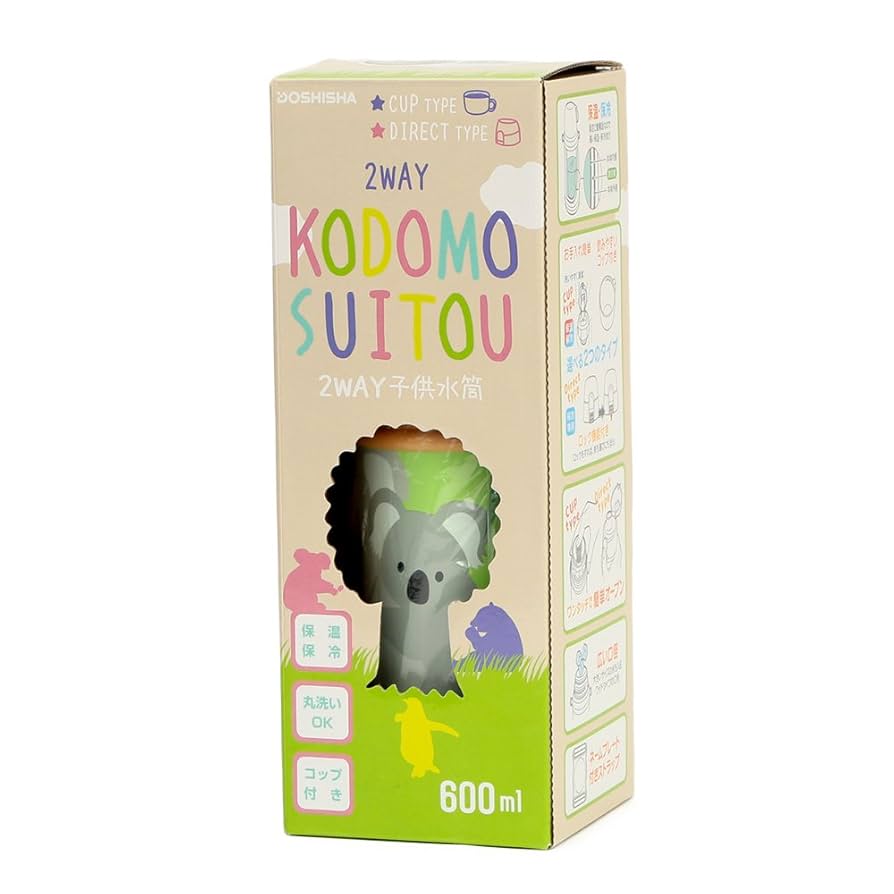 Amazon｜ドウシシャ 2WAYキッズボトル 600ml ペンギン